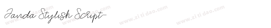 Janda Stylish Script字体转换